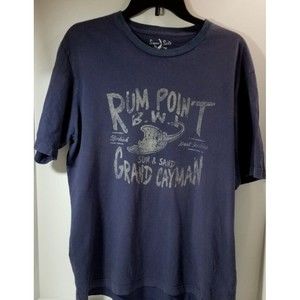 Rum Point British West Indies T-Shirt~Size L~Unisex~Men~Women~Grand Cayman~Blue